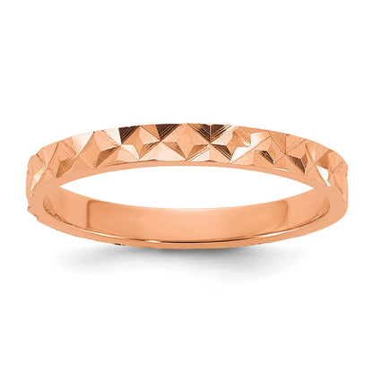 Madi K Diamond-cut Design Flat Band Baby / Children's Ring - WBC