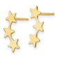 Madi K Polished 3-Star Childrens Post Earrings - WBC