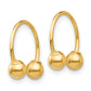 Madi K Half Hoop with Screw-on Bead Pair of Earrings - WBC
