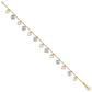 Tri-Color Textured Heart Dangle Bracelet - WBC