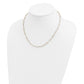 Two-Tone Fancy Oval Link and Mirror Bead Necklace - WBC