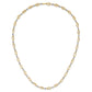 Two-Tone Fancy Oval Link and Mirror Bead Necklace - WBC