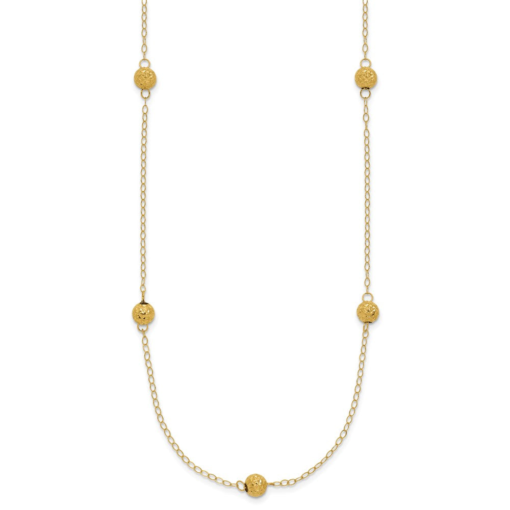 Polished Textured Beads 7-Station Necklace - WBC