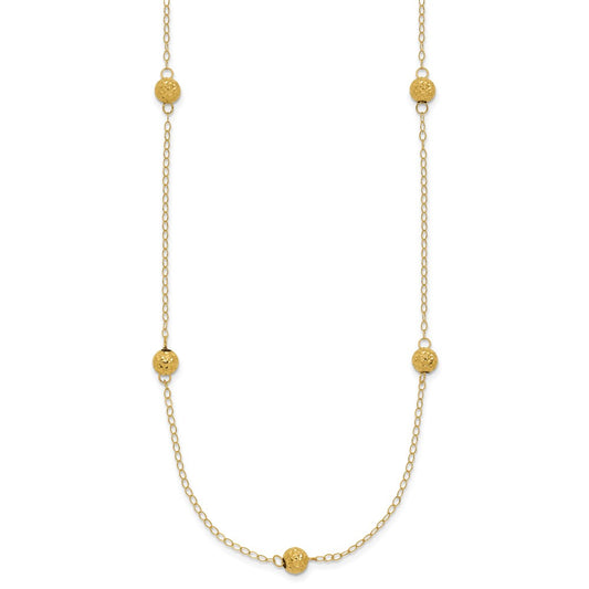 Polished Textured Beads 7-Station Necklace - WBC