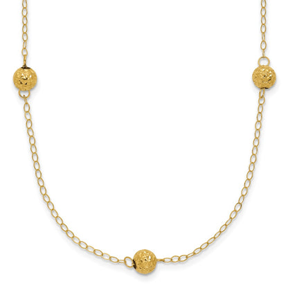 Polished Textured Beads 7-Station Necklace - WBC