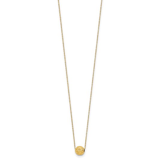 Polished Textured Bead Necklace - WBC