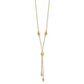 Diamond-cut Bead Lariat Necklace Plus Extension - WBC