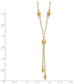 Diamond-cut Bead Lariat Necklace Plus Extension - WBC