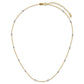 Two-tone Ropa Chain and Mirror Beads Station Necklace Plus Extender - WBC