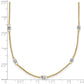 Two-tone Ropa Chain and Mirror Beads Station Necklace Plus Extender - WBC