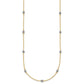 Two-tone Diamond-cut Beads Station Necklace Plus Extender - WBC