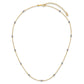 Two-tone Diamond-cut Beads Station Necklace Plus Extender - WBC