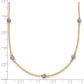 Two-tone Diamond-cut Beads Station Necklace Plus Extender - WBC