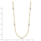 Two-tone Diamond-cut Stars with Oval Chain Station Necklace Plus Extender - WBC