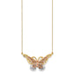and with Rhodium Large Filigree Butterfly Necklace - WBC