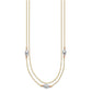 Tri Color 2 Strand w/Puff Beads w/2 IN Ext Necklace - WBC
