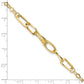 Polished Textured Fancy Link Bracelet - WBC