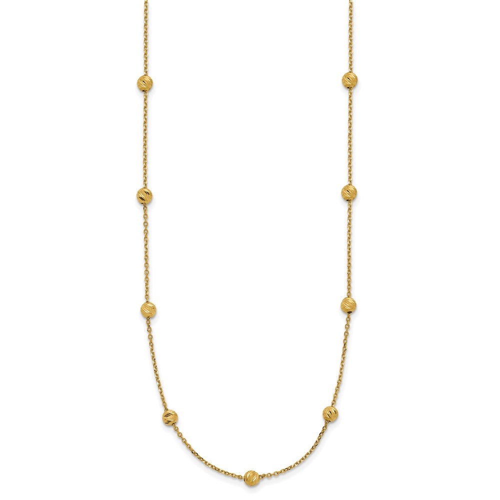 Diamond-cut Beads Station Necklace - WBC