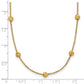Diamond-cut Beads Station Necklace - WBC