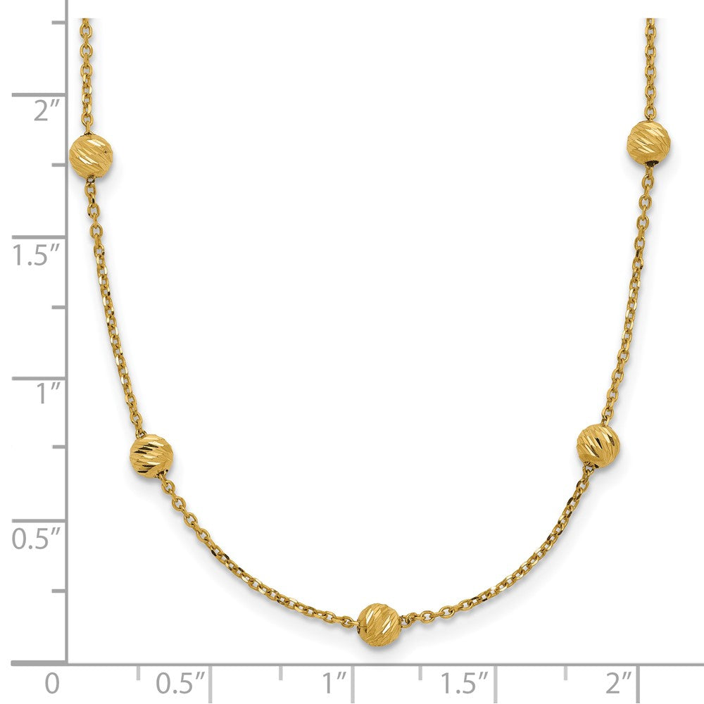 Diamond-cut Beads Station Necklace - WBC