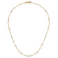 Tri-color Polished Diamond-cut Beads Station Necklace - WBC