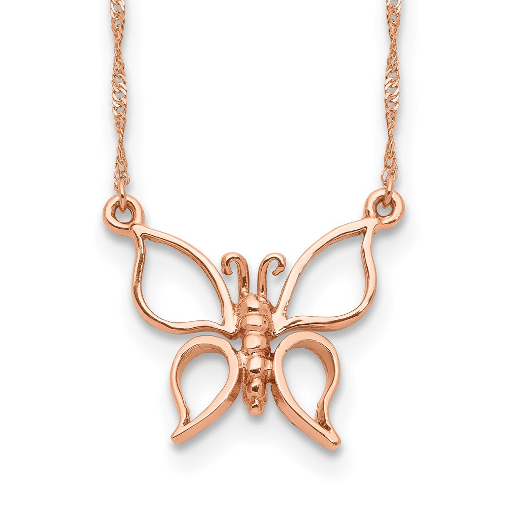Polished Open Butterfly Necklace - WBC