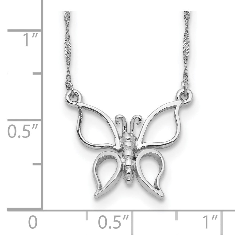 Polished Open Butterfly Necklace - WBC