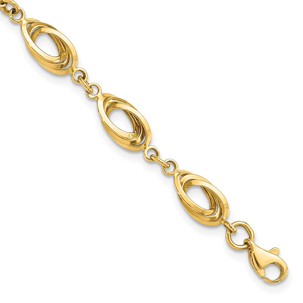 Polished Fancy Oval Link Bracelet - WBC
