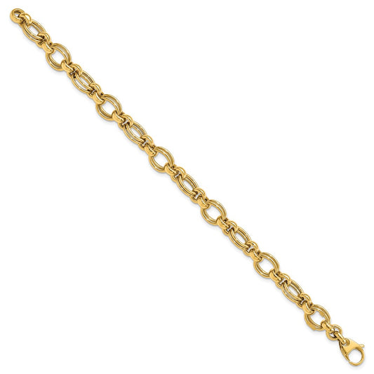 Polished Fancy Double Link Bracelet - WBC
