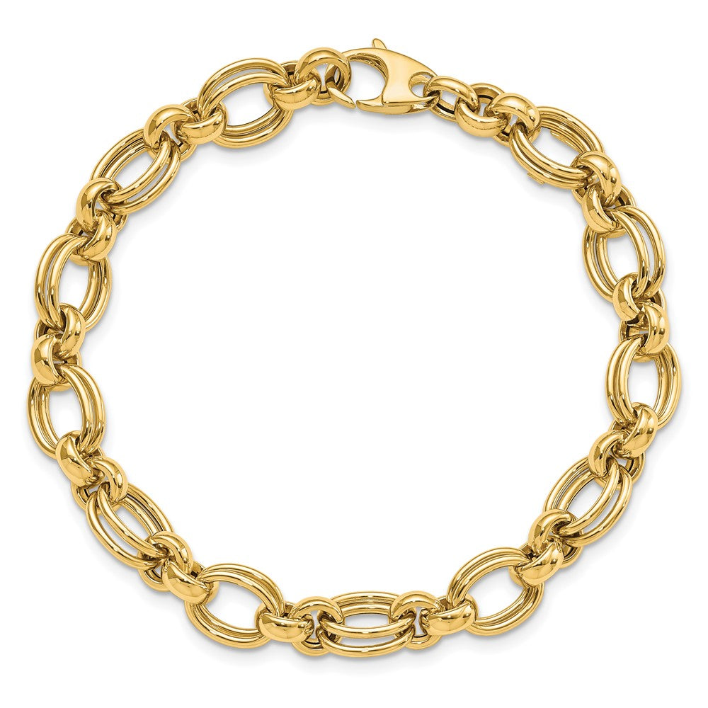 Polished Fancy Double Link Bracelet - WBC