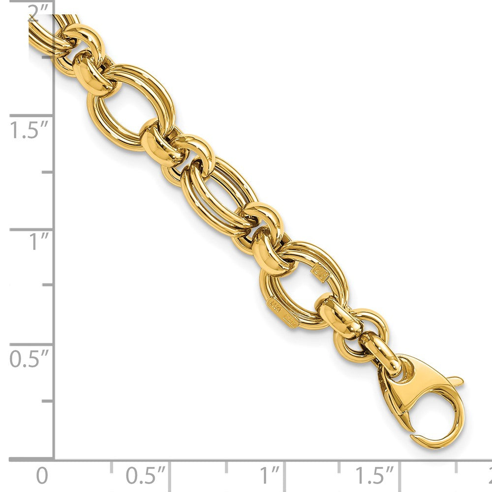 Polished Fancy Double Link Bracelet - WBC