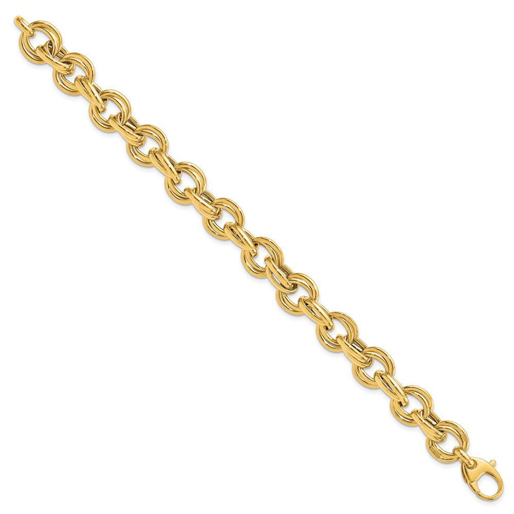 Polished Fancy Double Link Cable Bracelet - WBC