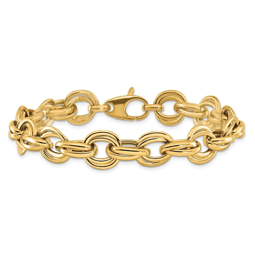 Polished Fancy Double Link Cable Bracelet - WBC