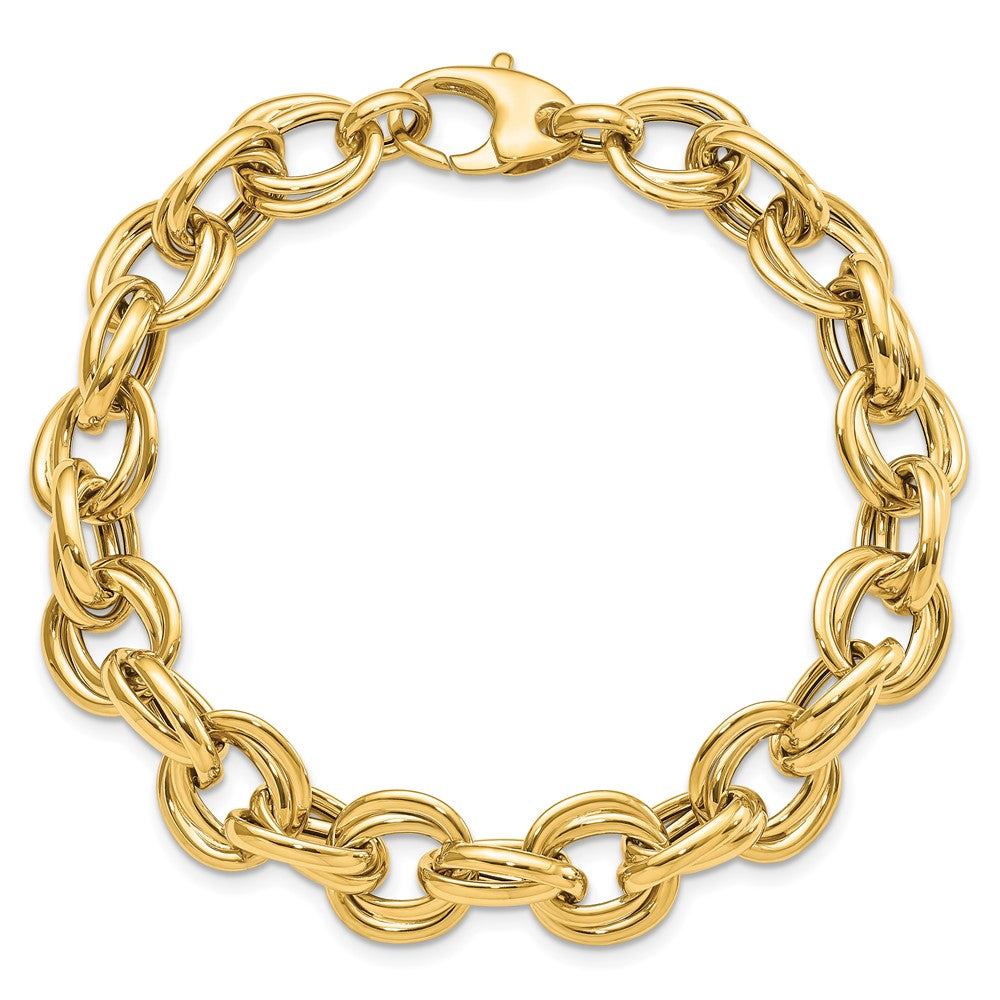 Polished Fancy Double Link Cable Bracelet - WBC