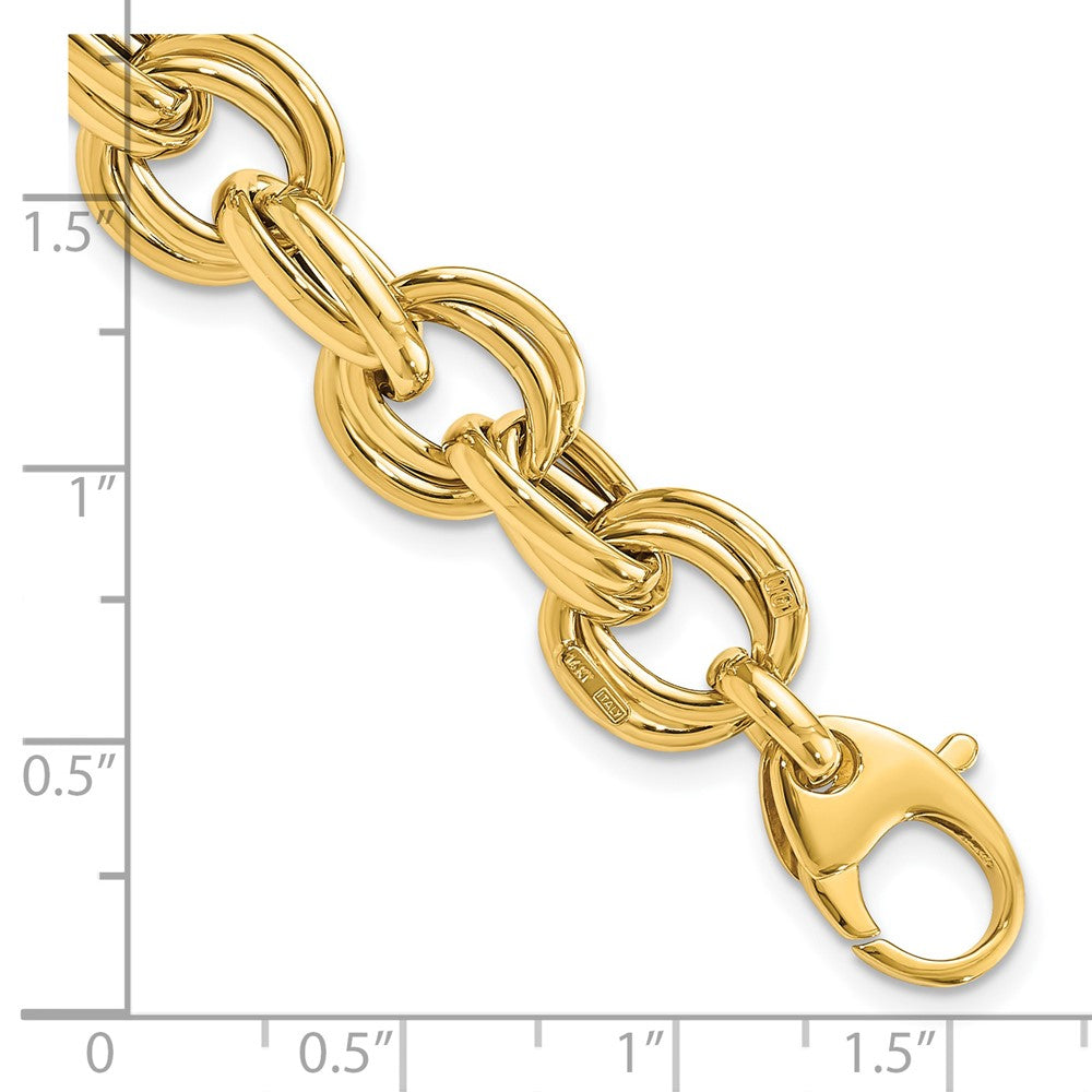 Polished Fancy Double Link Cable Bracelet - WBC