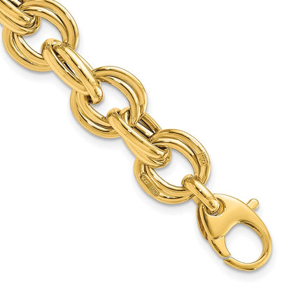 Polished Fancy Double Link Cable Bracelet - WBC