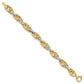 Two-Tone Polished Fancy Rope Link Bracelet - WBC