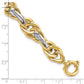 Two-Tone Polished Fancy Rope Link Bracelet - WBC