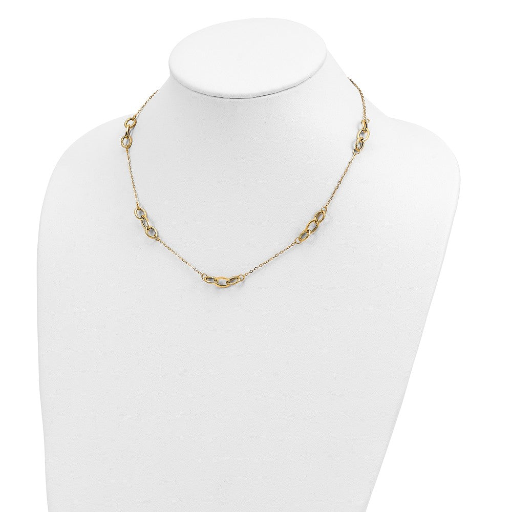 Polished Fancy Linked Ovals 5-Station Necklace - WBC
