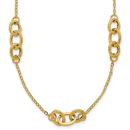 Polished Fancy Linked Ovals 5-Station Necklace - WBC