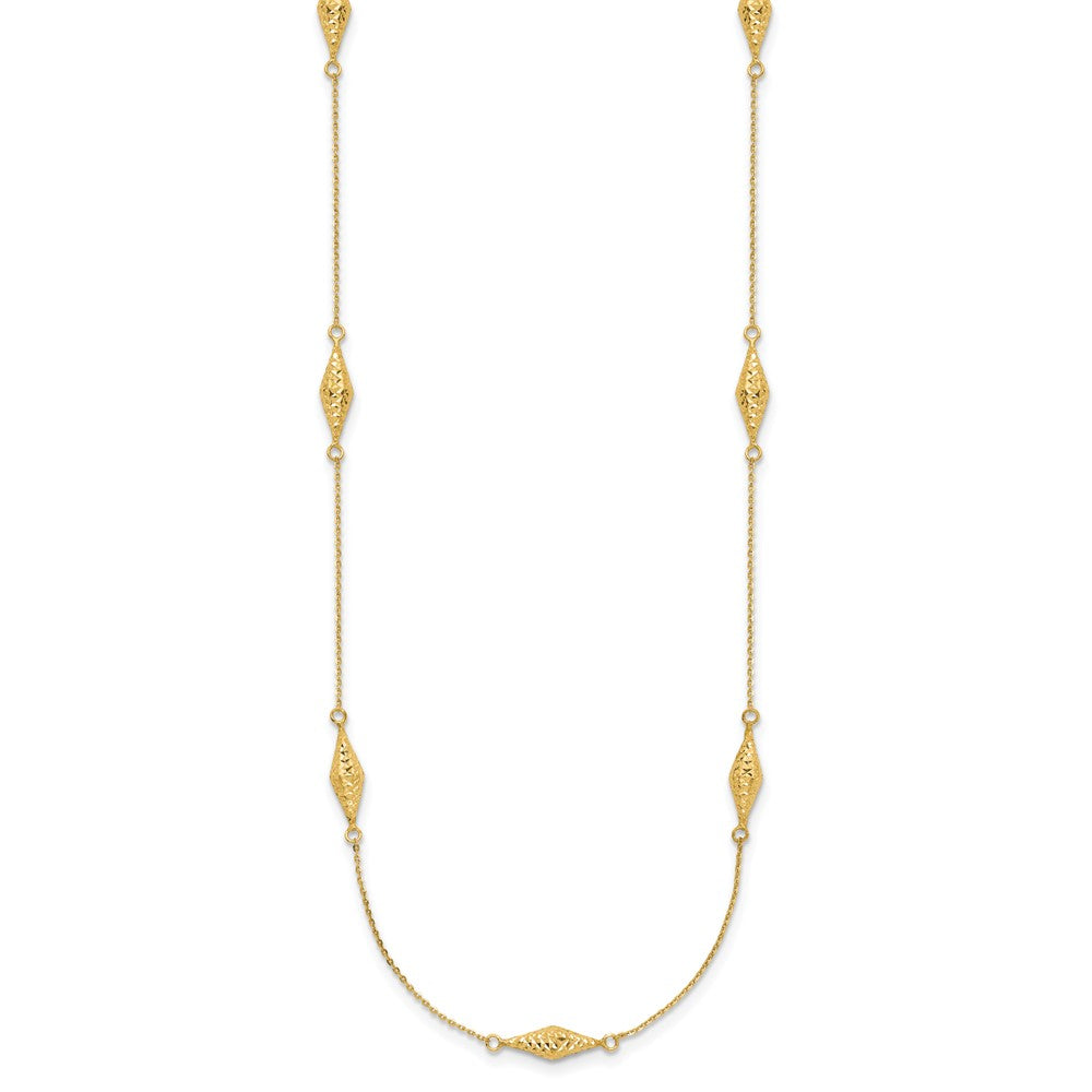 Polished and Diamond-cut Fancy Beaded Necklace - WBC