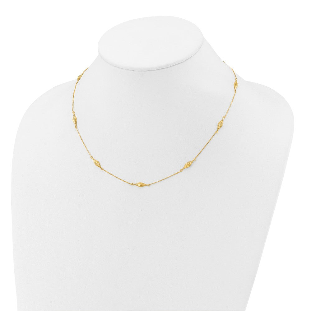 Polished and Diamond-cut Fancy Beaded Necklace - WBC