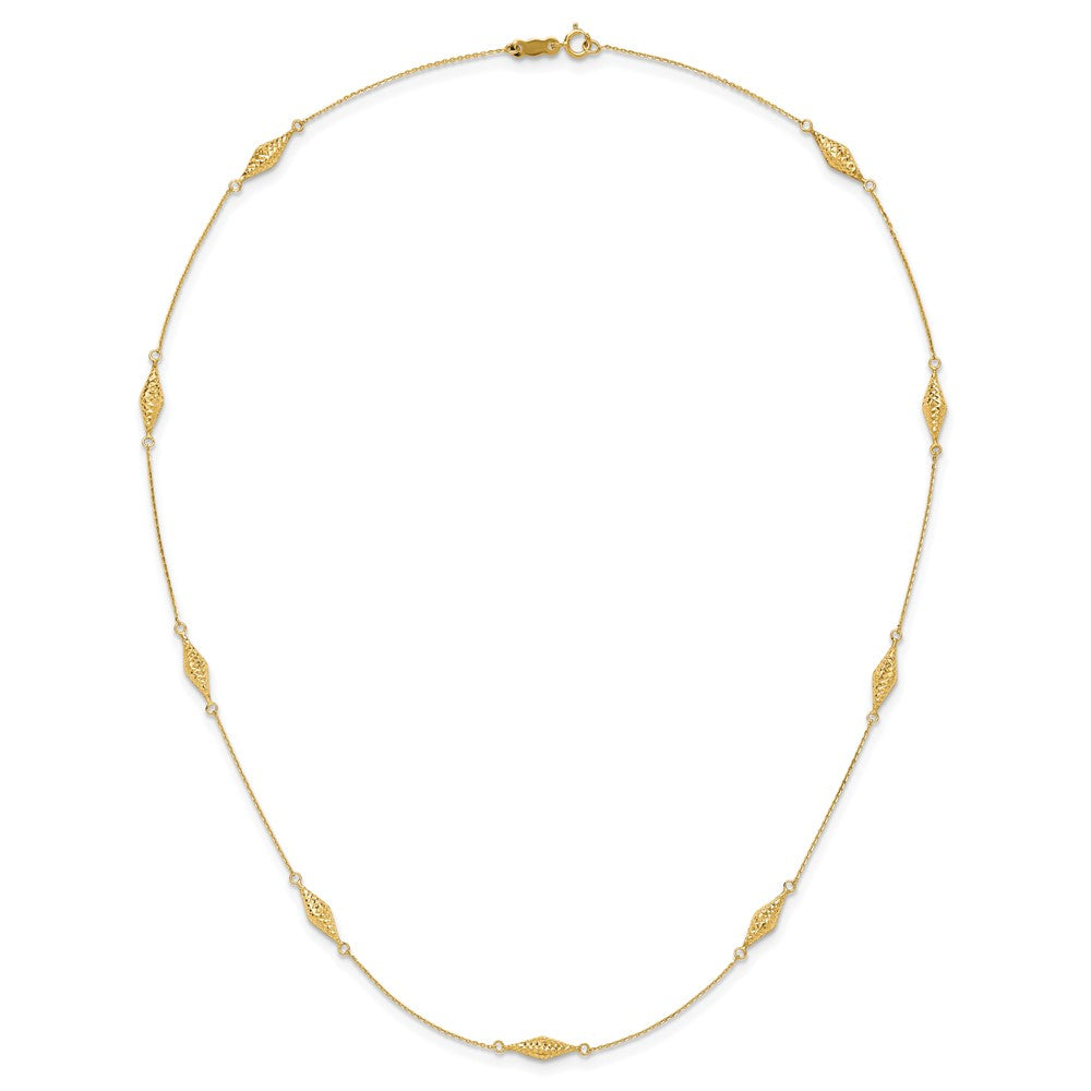 Polished and Diamond-cut Fancy Beaded Necklace - WBC