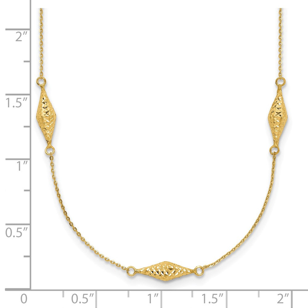 Polished and Diamond-cut Fancy Beaded Necklace - WBC