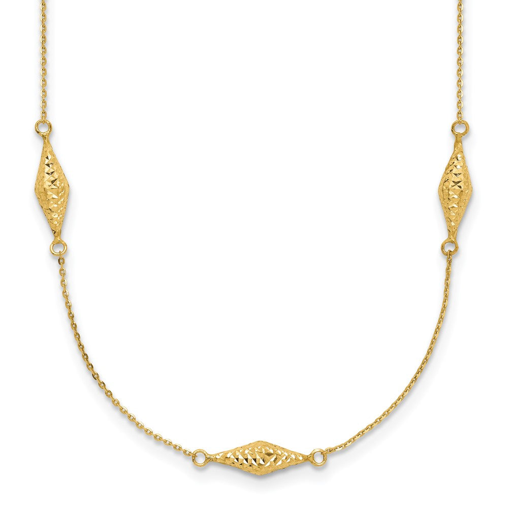 Polished and Diamond-cut Fancy Beaded Necklace - WBC