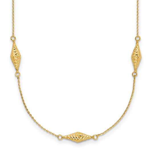 Polished and Diamond-cut Fancy Beaded Necklace - WBC
