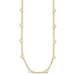 Polished Open Hearts with Heart Link Chain Station Necklace - WBC