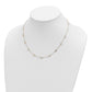 Polished Open Hearts with Heart Link Chain Station Necklace - WBC