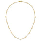 Polished Open Hearts with Heart Link Chain Station Necklace - WBC