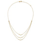 Polished Chevron Bar 3-Strand Bib Necklace Plus Extender - WBC